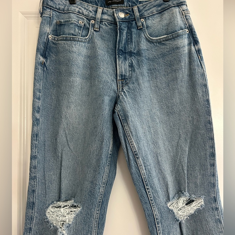 NWT! Free Assembly Women's Original 90's Straight Leg Blue Denim Jeans Size 8 - Picture 6 of 13